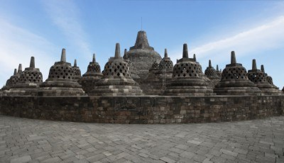 Pemandangan Candi Borobudur Tempat Wisata Foto Gambar Wallpaper